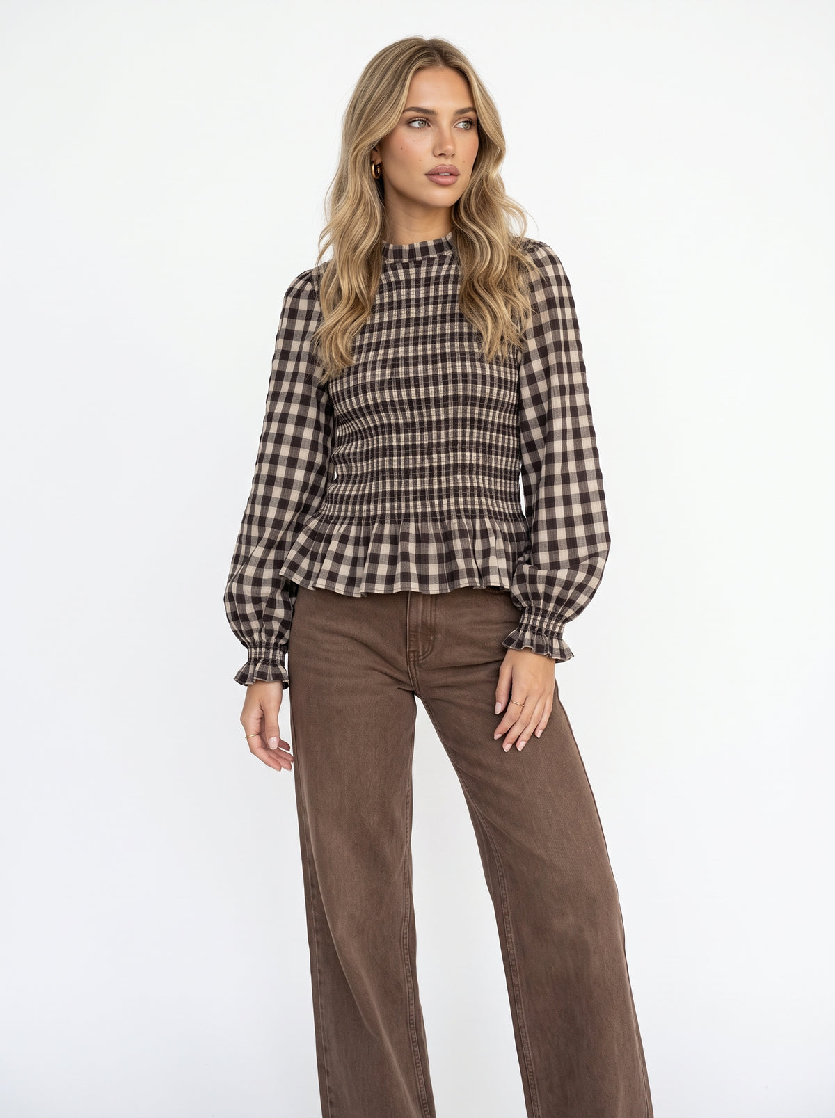 ELIZABETH - blusa retro a cuadros