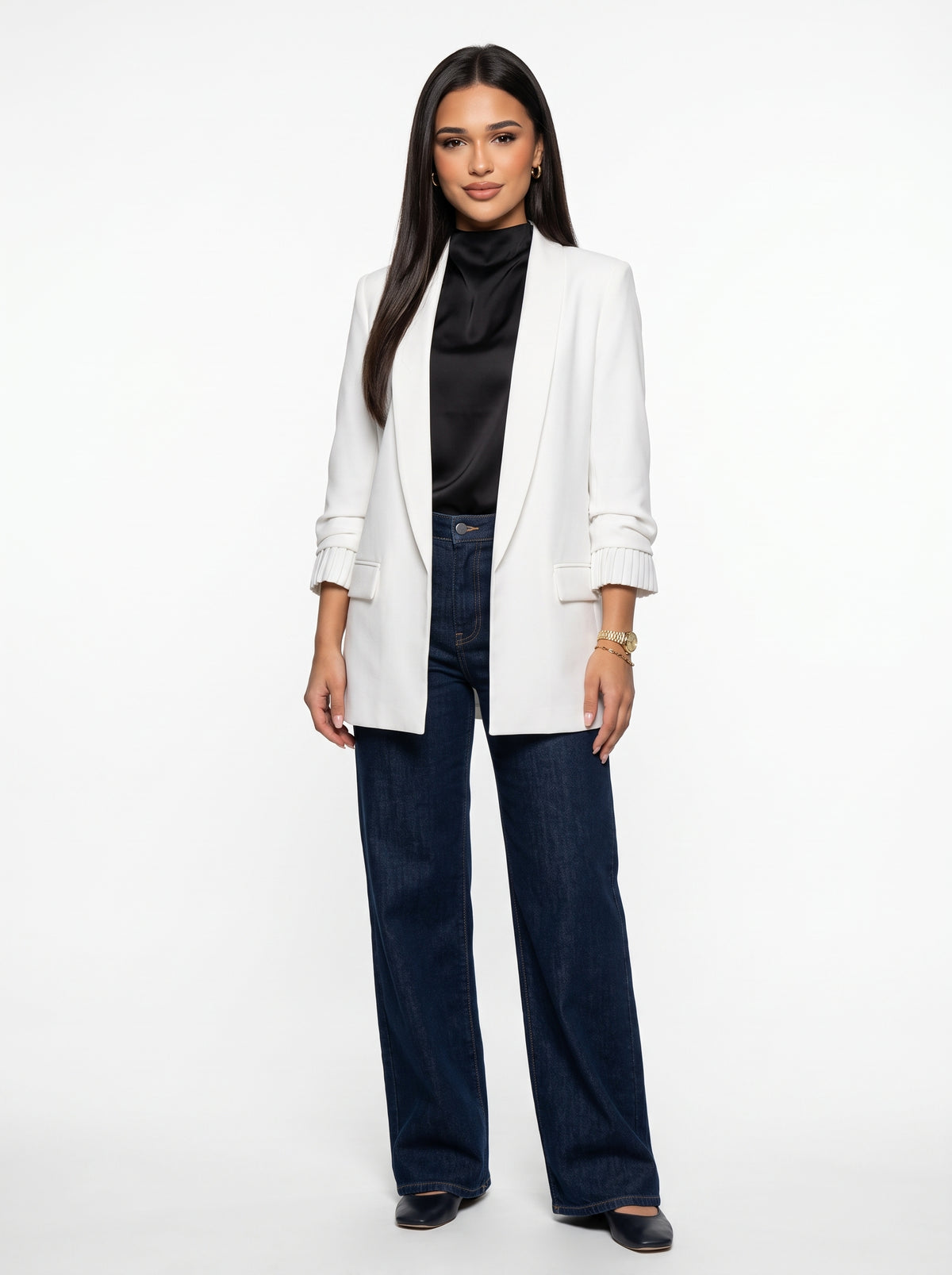 LILY - blazer vintage de manga larga elegante
