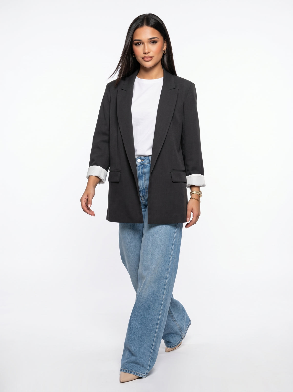 LILY - blazer vintage de manga larga elegante