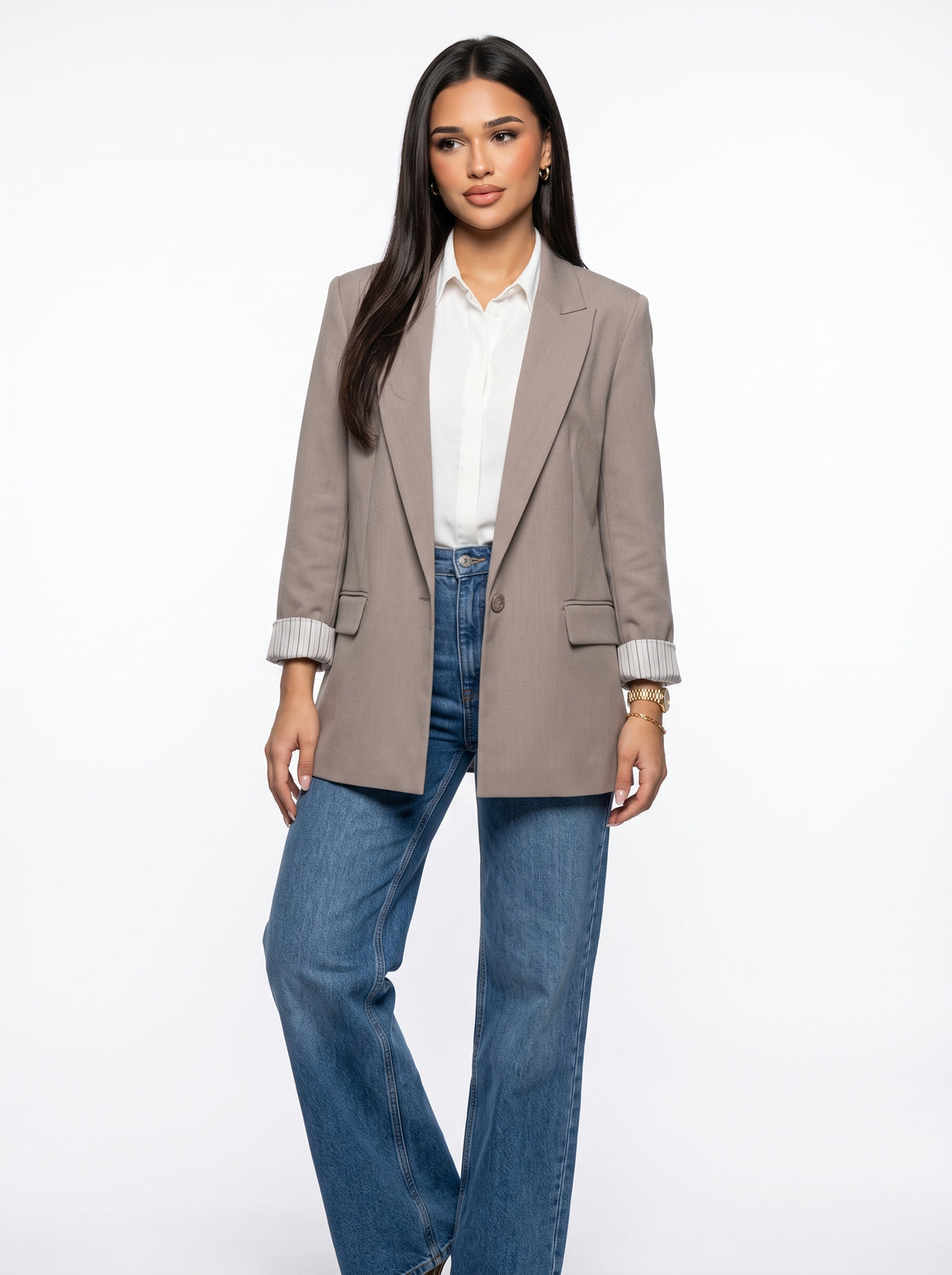 LILY - blazer vintage de manga larga elegante