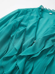 GRACE - Camisa Holgada con Volantes y Manga Larga
