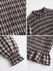 ELIZABETH - blusa retro a cuadros