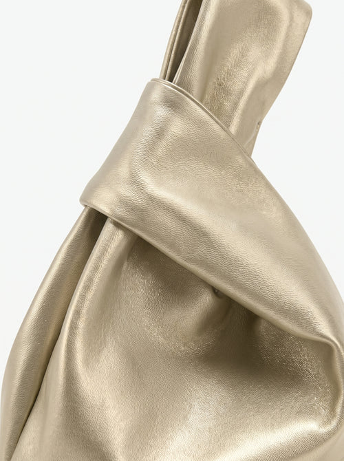CAMILLE - Bolso Mano Fiesta Nudo Metalizado