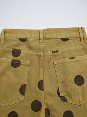 KENDA - jeans barril con estampado de puntos