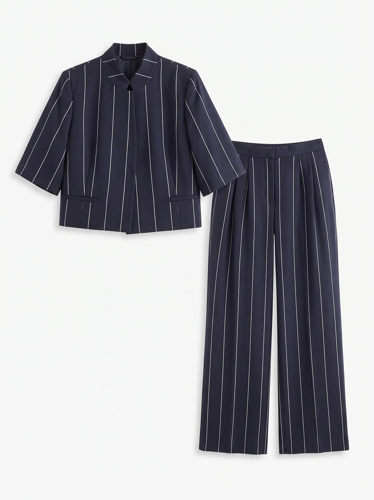 TRIANA - Traje Lino Rayas Mujer Blazer