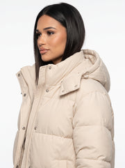 EMMA - abrigo acolchado grande con cremallera para mujer