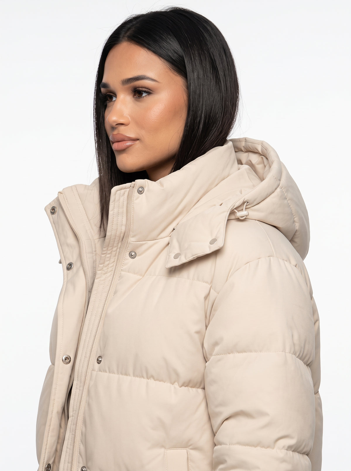 EMMA - abrigo acolchado grande con cremallera para mujer