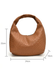 VIOLETA - Bolso Hobo Tejido Cuero PU