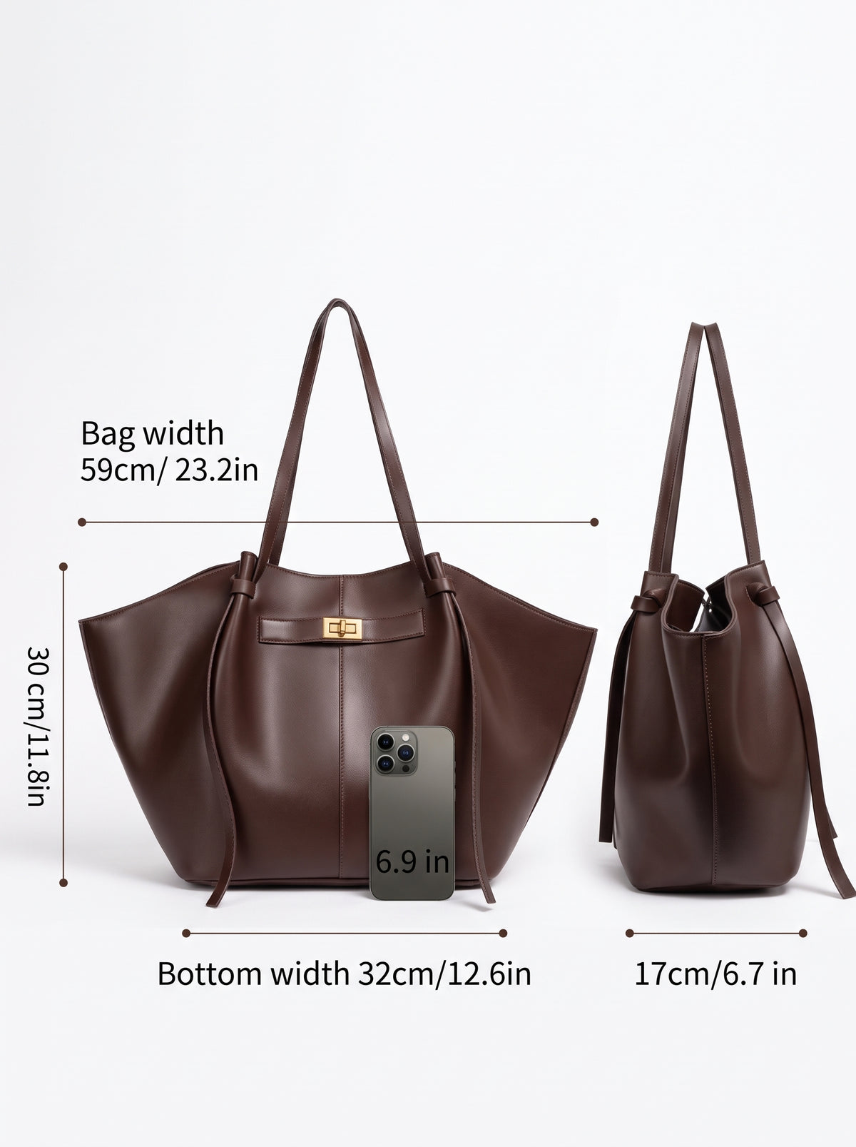 GIULIA - Bolso de hombro grande con forma de murciélago