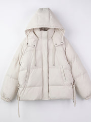CAROLINE - Oversize-Steppmantel mit Kapuze
