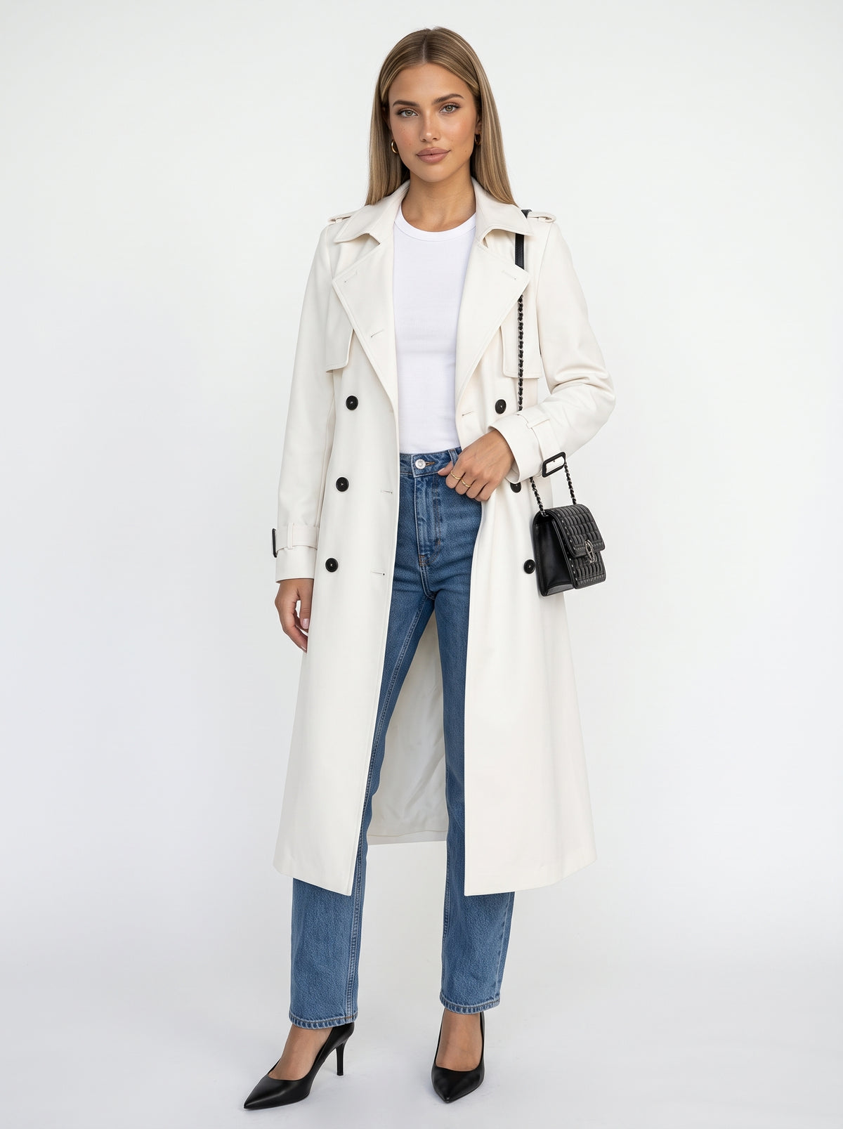 LUZ - gabardina elegante de oficina para otoño