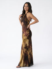 CATALINA - vestido de mujer cuello halter largo