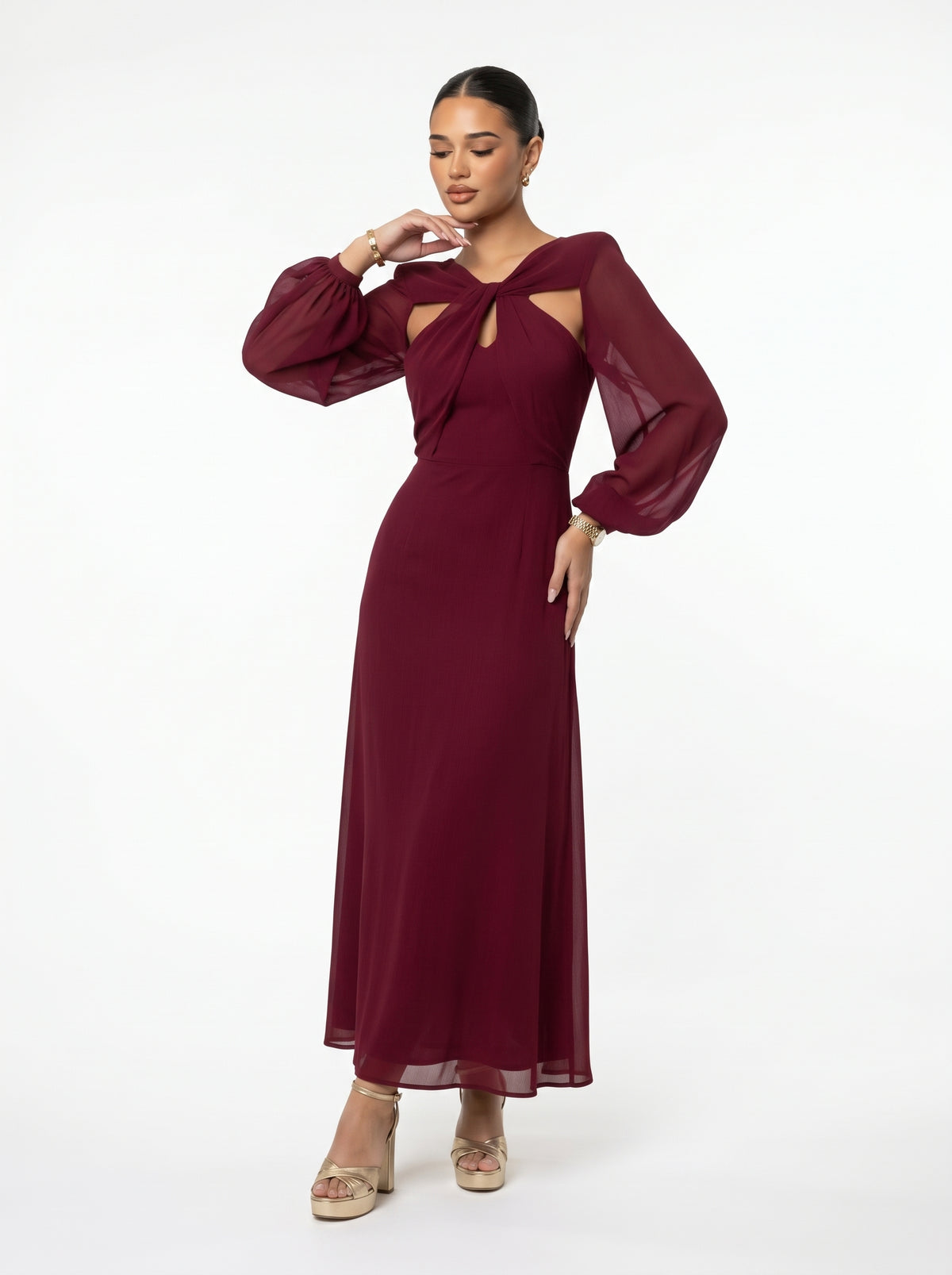 ROSE - vestido femenino elegante de color sólido