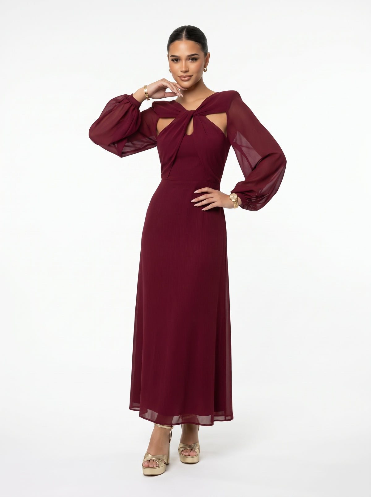 ROSE - vestido femenino elegante de color sólido