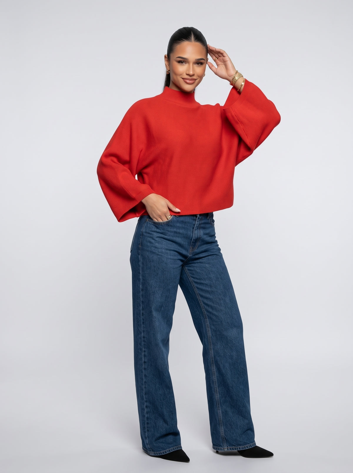 FLOR - Jersey Corto Cuello Alto Mujer