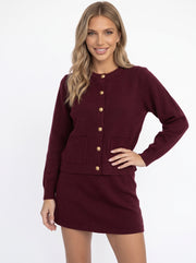 LEA - Conjunto Punto Cárdigan y Falda
