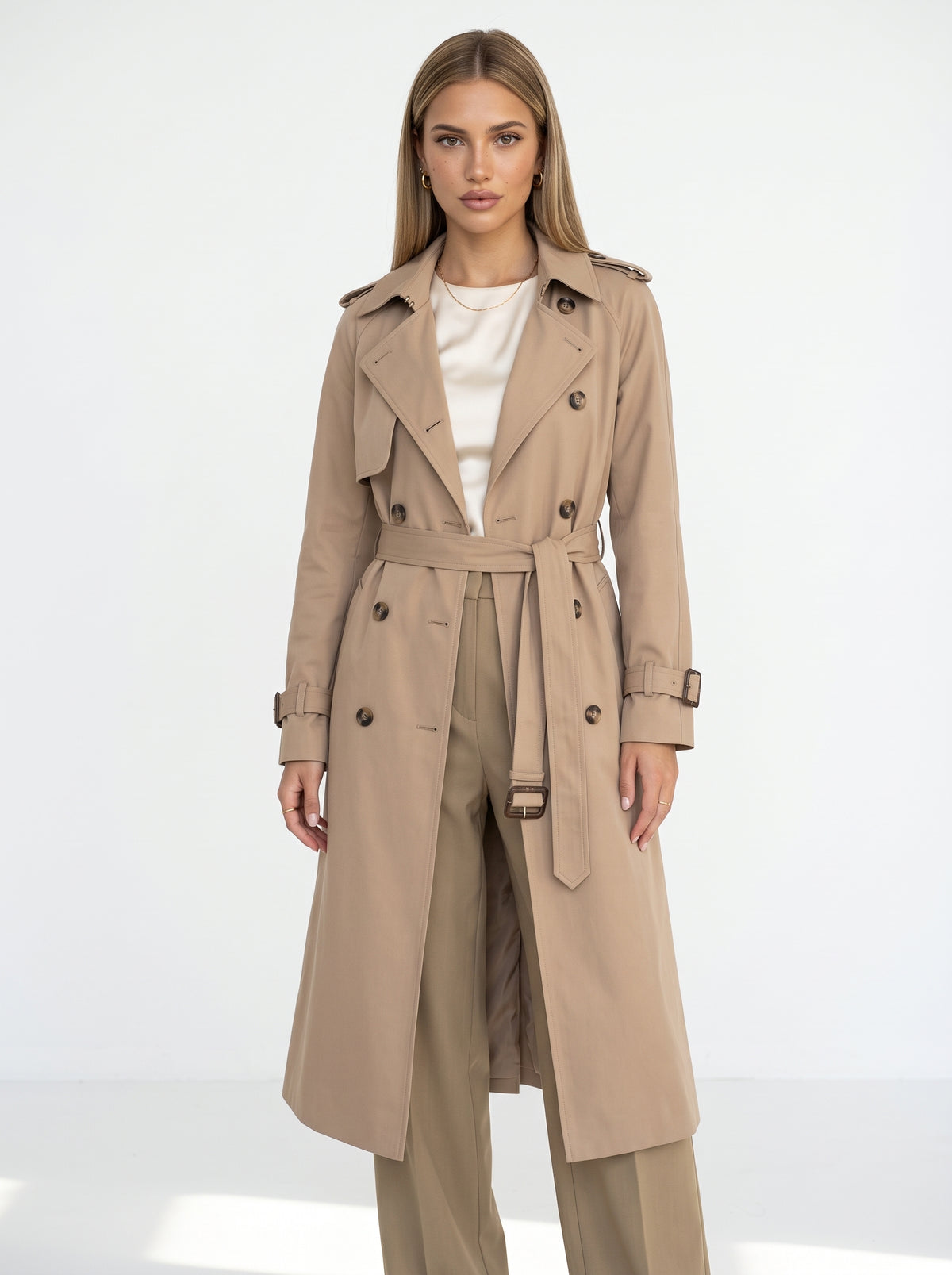 LUZ - gabardina elegante de oficina para otoño