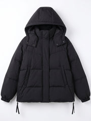 CAROLINE - Oversize-Steppmantel mit Kapuze